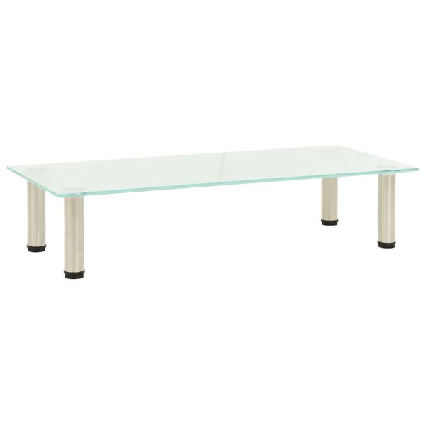 vidaXL Stojak pod TV, 80x35x17 cm, hartowane szkło mrożone