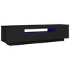 vidaXL Szafka TV z oświetleniem LED, czarna, 160x35x40 cm