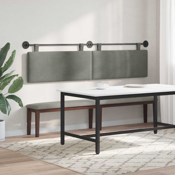 vidaXL Wisząca Głowa Jasnoszary 210 x 55 x 5 cm Tkanina sztruksowa