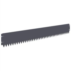 vidaXL Krawężnik do trawnika 10 szt. 103 x 15 cm Stal antracytowy