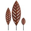 vidaXL St stake ogrodowy 3 szt. 116,5 x 35 x 3 cm Stal kortenowska