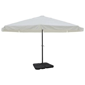 vidaXL Parasol ogrodowy z przenośną, aluminiową podstawą, biały