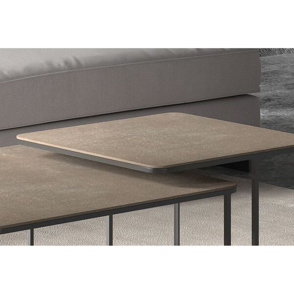 Rousseau Zestaw 2 stolik&oacute;w bocznych Loic, metal, brązowy