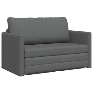 vidaXL Sofa Bed 110cm Ciemnoszary tkanina