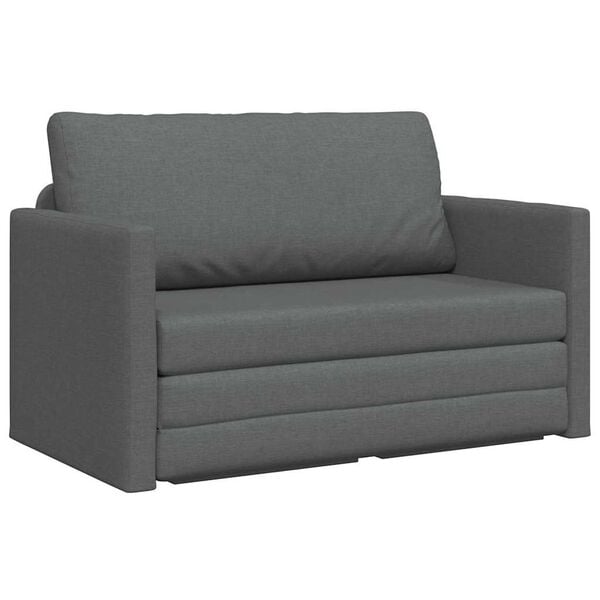 vidaXL Sofa Bed 110cm Ciemnoszary tkanina