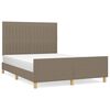 vidaXL Rama ł&oacute;żka bez materaca, taupe, 140x190 cm, obita tkaniną