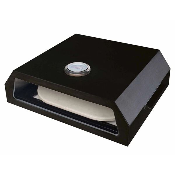 BBGRILL Piecyk do grilla, z kamieniem, czarny, stal