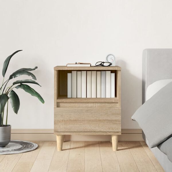 vidaXL Szafki nocne, 2 szt., dąb sonoma, 40x35x50 cm