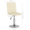 vidaXL Obrotowe krzesła stołowe, 4 szt., kremowe, obite tkaniną