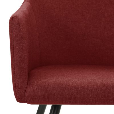 vidaXL Krzesła stołowe, 4 szt., winna czerwień, obite tkaniną