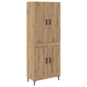 vidaXL Highboard Dąb rzemieślniczy 69,5 x 34 x 180 cm