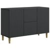 vidaXL Bufet Czarny 89 x 34,5 x 60 cm Drewno inżynieryjne