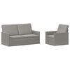 vidaXL Zestaw Sof 2 pcs jasnoszary Welur