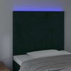vidaXL Zagł&oacute;wek do ł&oacute;żka z LED, ciemnozielony, 100x5x118/128 cm