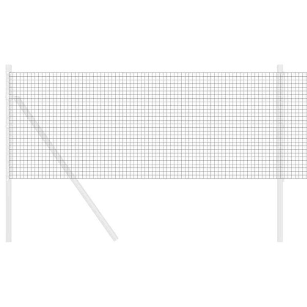 vidaXL Spawana siatka ogrodzeniowa Szary 0.6 x 25 m