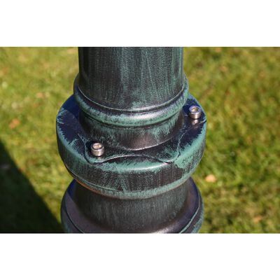 vidaXL Stojąca lampa ogrodowa 3-ramienna, 215 cm, ciemnozielona/czarna
