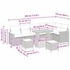 vidaXL Zestaw Sof na Ogr&oacute;d z poduszką Szary Polirattan
