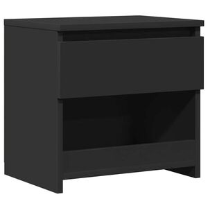 vidaXL Szafka nocna, czarna, 40x30x39 cm, materiał drewnopochodny