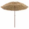 vidaXL Parasol plażowy Naturalny 255 x 255 x 255 cm Poliester i Stal