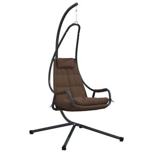 vidaXL Wiszące krzesło jajo Stal 94 x 107 x 196,5 cm kawowy
