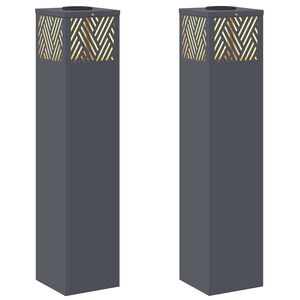 vidaXL Słoneczna LED lampa na ścieżkę 2 szt. Ciepła biel