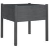 vidaXL Donice ogrodowe, 2 szt., szare, 70x70x70 cm, drewno sosnowe