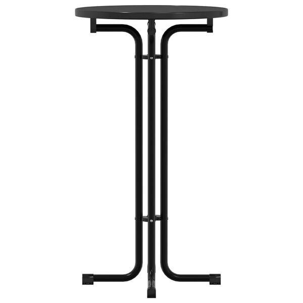 vidaXL Stolik jadalniany, czarny, Ø60x110 cm