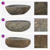 vidaXL Basin z rzeczonego kamienia Jasnoszary 52 x 40 x 15 cm