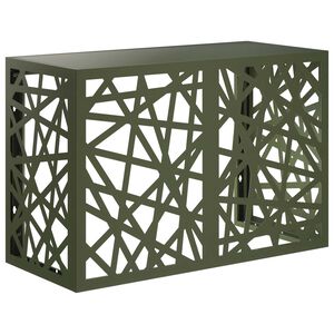 vidaXL Pokrywa do klimatyzatora Oliwkowy zielony 90 x 40 x 60 cm Stal