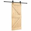 vidaXL Drzwi przesuwne 85 x 210 cm Lite Drewno Sosnowe (Nieobrobione)