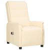 vidaXL Elektryczny fotel masujący, kremowy, sztuczna skóra