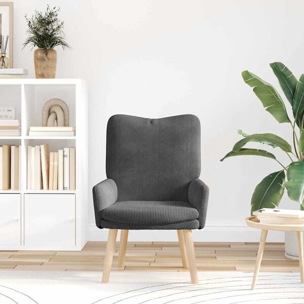 vidaXL fotel Ciemnoszary 63 x 67 x 94 cm Tkanina sherpa