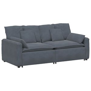 vidaXL Sofa modułowa z poduszkami ciemnoszara