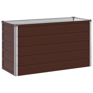 vidaXL Podniesione Ł&oacute;żko Ogrodowe brązowy 100 x 40 x 55 cm