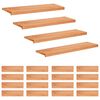 vidaXL Nakładki na schody 20 szt. 100 x 30 x 2 cm Lakier Drewno bukowe
