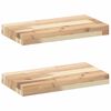 vidaXL P&oacute;łki ścienne, 2 szt., 60x20x4 cm, surowe lite drewno akacjowe