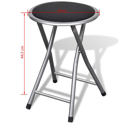 vidaXL Składane stołki barowe składane, 4 szt., sztuczna skóra