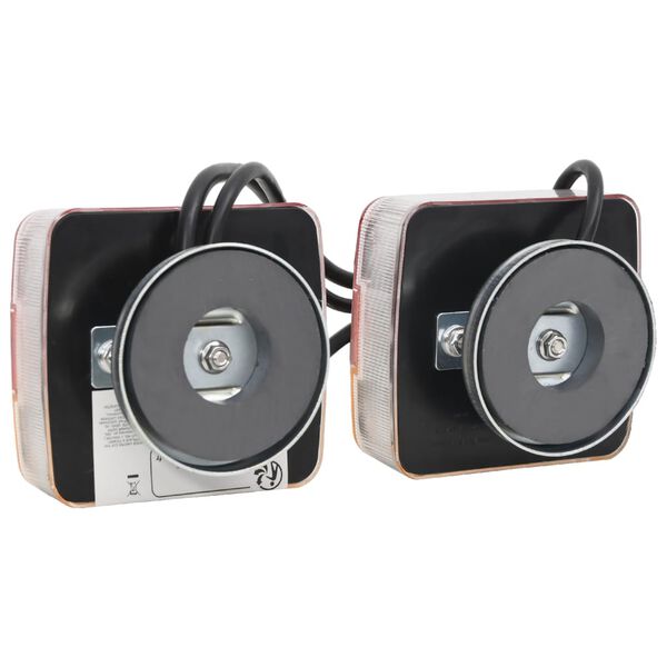 vidaXL Lampy LED do przyczepy, 2 szt., czerwone, 10,5x7,5x10 cm, 12 V