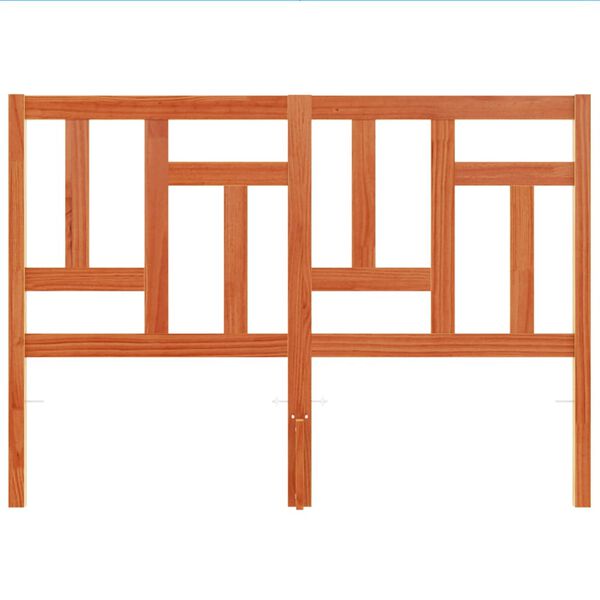 vidaXL Wezgłowie do ł&oacute;żka, woskowy brąz, 160 cm, lite drewno sosnowe