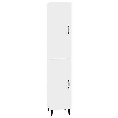 vidaXL Wysoka szafka, biała z połyskiem, 35x34x180 cm
