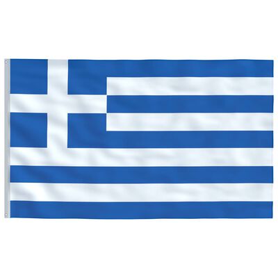 vidaXL Flaga Grecji z aluminiowym masztem, 6 m