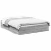 vidaXL Rama ł&oacute;żka z szufladami, szary dąb sonoma, 140x200 cm