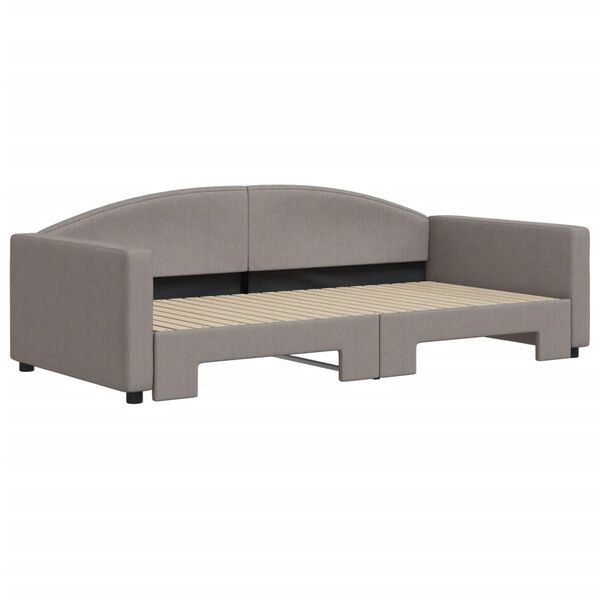 vidaXL Sofa rozsuwana, kolor taupe, 100x200 cm, tkanina