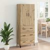 vidaXL Highboard z szufladą Dąb rzemieślniczy 69,5 x 34 x 180 cm