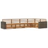 vidaXL Zestaw sof na zewnątrz 5 pcs naturalny 331 x 172,5 x 73 cm