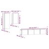 vidaXL Zestaw 4 szafek telewizyjnych, dąb sonoma
