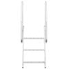 vidaXL Drabinka dokowa 3-stopniowa Srebrny 58 x 77 x 144 cm Aluminium