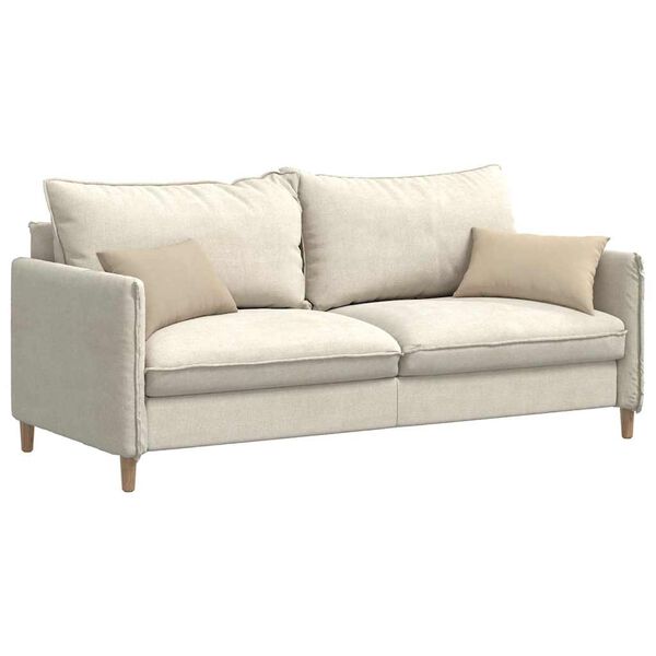 vidaXL Poduszki na sofę 2 pcs Kremowy 50 x 30 cm tkanina