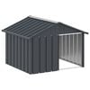 vidaXL Buda dla psa, antracytowa, 116,5x103x81,5 cm, stal
