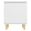 vidaXL 2 szafki nocne z drewnianymi n&oacute;żkami, białe, 40x30x50 cm
